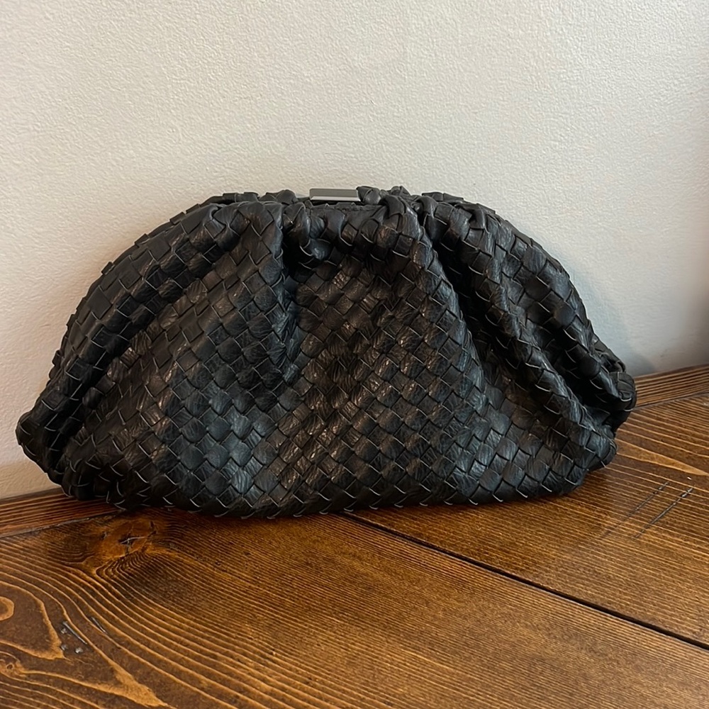 Sondra Roberts  Woven Leather Clutch